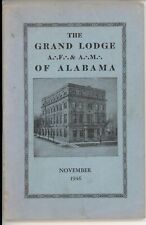 1946 Grand Lodge Alabama Annual Communication Freemason Masonic Minutes Register picture