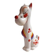 VTG Dog Figurine Made in Japan Dismal Desmond Cartoon Character Rainbow 8.25