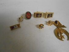 Masonic Shriners Cufflinks Pins Lot Jewelry one 10k & one 14K gold pin picture