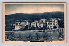 Abbazia Opatija Croatia, Hotel Cristallo Antique Souvenir Vintage c1910 Postcard picture