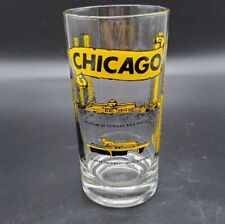 VINTAGE CHICAGO SOUVENIR FACTS WATER GLASS picture