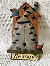 Williraye Studios - CAT LOVERS LANE - WELCOME CAT SIGN - 2010 - NEW IN BOX picture