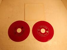 Vintage NOS 10 pk Thomas Edison Voicewriter Blank Red Translucent Diamond Discs picture