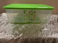 New Tupperware Extra Large FridgeSmart Container 9.9L/40 cups Clear/Green Lid  picture