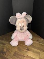 Disney Parks Pink BABY MINNIE MOUSE Doll & Rattle Plush 10