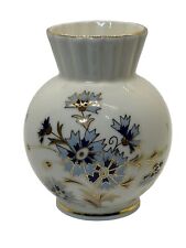 Zsolnay  Numbered Hand Painted Porcelain Cornflower vase Trimmed with Gold H:5” picture
