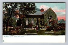 Norfolk VA-Virginia, Old St Paul's Church, Religion, Vintage Souvenir Postcard picture