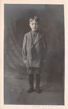 UPICK Postcard Handsome Young Well Dressed Boy RPPC Unposted c1910 Studio Photo picture