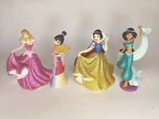 Disney Princesses Glitter Glittery Figures Lot of 4 picture