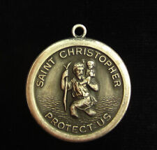 Vintage Saint Christopher Medal Religious Holy Catholic picture