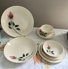 Cunningham & Pickett AMERICAN BEAUTY Pink Rose 7 Piece Place Setting For 4 picture
