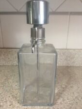 Etched Glass decanter VODKA with Chrome Pump picture