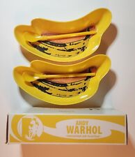 New Andy Warhol 1980's Banana Split Set Of Two Dishes MOMA Original With Box  picture