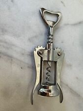 Phoenixware Italy Silver Corkscrew Wine Bottle Opener Butterfly Wing Style picture