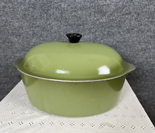 Vintage Club Aluminum Oval Roaster & Lid Avocado Green 6 Qt ? Dutch Oven NICE picture