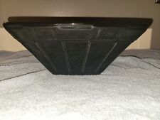 Longaberger Vitrified Pottery Square Bowl Black Microwave/Dishwasher/Oven Safe picture