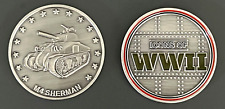 Icons of WWII M4 Sherman Tank Challenge Coin - Brand New  picture