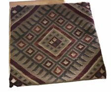 VTG Pottery Barn Kilim Wool/Cotton Multicolor 18” Square Pillow Cover #1 Nice picture