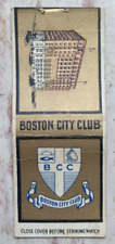 VINTAGE MATCHBOOK COVER BOSTON CITY CLUB picture