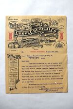 1914 Vintage Letterhead The Grove Chemical Company Ltd Glue Manufacturer England picture