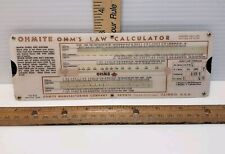 Vintage OHMITE OHM'S LAW Parallel Resistance Calculator Slide Rule Electrical  picture