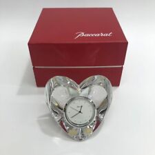 Baccarat Crystal Rock table clock heart clear picture