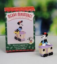Vintage Hallmark Merry Miniatures Minnie's Luggage Car 1998 Mickey Express Xmas picture