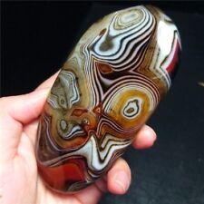 TOP 227G Natural Polished Silk Banded Lace Agate Crystal Stone Madagascar QC157 picture