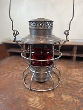 RailRoad lantern Adlake no. 250 C&NW RY  Red Fresnel Globe. Tank Has Pinholes. picture