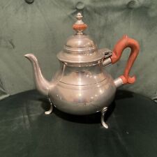 Vintage Stieff Colonial Williamsburg Pewter Tea Pot Rosewood Handle CW80-23 picture