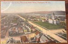 Huntington WV Birds Eye View West from 9th Street GREAT c.1910 Vintage Postcard picture