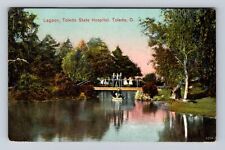 Toledo OH-Ohio, Lagoon, Toledo State Hospital, Antique, Vintage Postcard picture