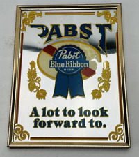 Vintage Pabst Blue Ribbon Decorated Bar Mirror in 8x6 Frame picture