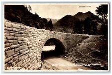 1936 Newfound Gap Highway Underpass Smoky Mts National Park TN RPPC Postcard picture
