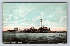 Boston MA-Massachusetts, Boston Light, Antique, Vintage Souvenir Postcard picture
