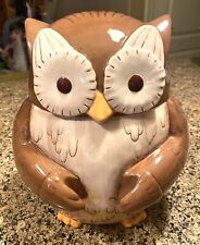 Grasslands Road Brown Owl Ceramic Cookie Jar 9.5” picture