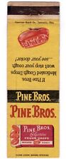 c1950s~Pine Bros~Glycerine Cough Drops~Medicine Ad~Vintage Matchbook Cover picture