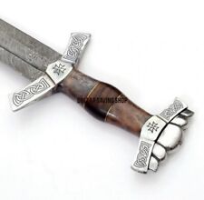 Valhalla Rising Damascus Steel Sword - Hand Forged Norse Inspired Viking Style. picture