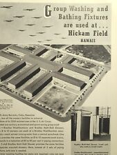 Bradley Washfountains and Showers Hickam Field Hawaii Vintage Print Ad 1941 picture