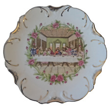 Vintage Dee Bee Co. Jesus Last Supper Decorative Porcelain Plate 18k Gold Gilt picture