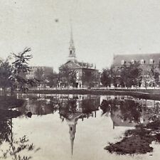 Antique 1870s Warren New Hampshire Downtown Stereoview Photo Card V1922 picture