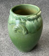 Vintage McCoy Garden Ware Green Drip Glaze Vase 12” X 8” Perfect picture