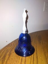 Avon Cobalt Blue Glass Bell Perfume Bottle Empty picture