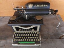Antique LC Smith & Bro Black Gold Typewriter Manual Ornate Salvage Cond Stuck picture