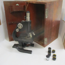 American Optical Spencer Microscope Vintage Black With Case And Extra Lense picture