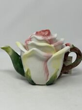 Corner Ruby Garden Collection Rose Shaped Ceramic Teapot ~New Mother’s day HTF picture