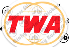 Rounded Vintage TWA Airlines Logo Luggage Vinyl Sticker 3 inch Laptop PanAm picture