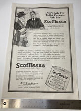 ANTIQUE 1919 Print Ad ~ Scott Paper Company ~ Chester, PA ~ Toilet Paper 11x16