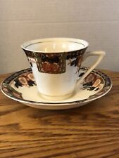 Windsor Derby Thomas Hughes & Sons Teacup And Saucer. Hand Decorated. England. picture
