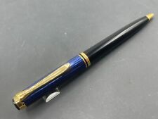 Pelikan K800 Souveran Striated Blue Black Gold Ballpoint Pen picture